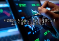刘婧视点：盘点全球IPO市场 2024年哪些区域有望复苏？